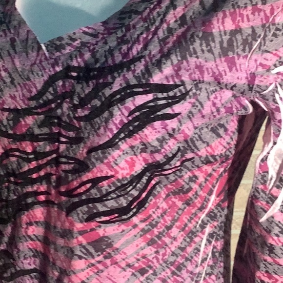 Eyelash Couture NEW - Sz XL -  super cool long sleeve - pattern transparent  TOP - Picture 2 of 11